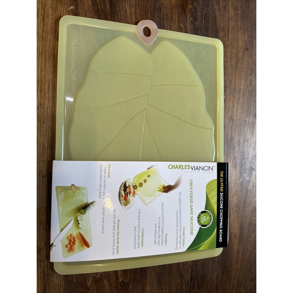 [New] Flexible Silicone Cutting Board Charles Viancin Lilypad Large (16" x 12")